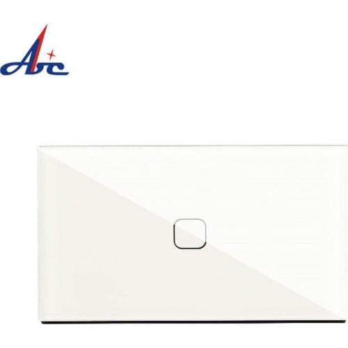US Standard 1 Way Remote Switch 1 Gang 1 Way Crystal Glass Panel 110VAC/220VAC 118*72*33 Screen Remote Touch Switch