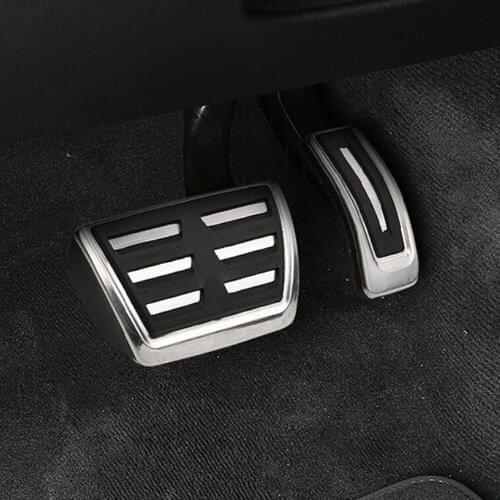 Car styling stainless steel Fuel Brake Footrest Pedal cover For VW Volkswagen Audi Q7 SQ7 Touareg 2007-2017,auto accessories