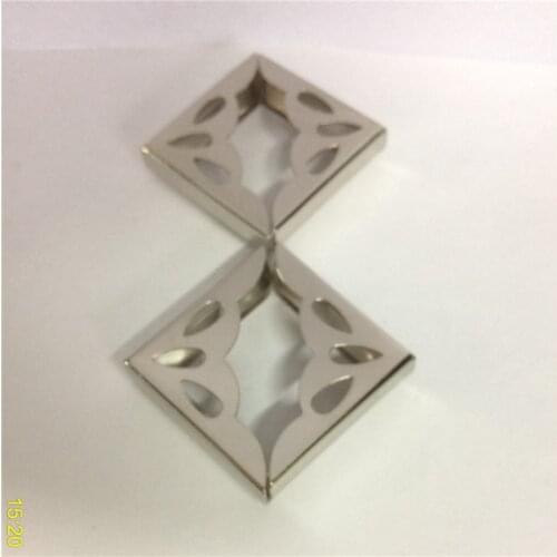 Corner Protectors,Book Scrapbooking Albums,Hollow Style,Silver Tone 4.3x2.3cm,1000Pcs