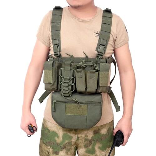 Military Micro Chest Rig Tactical Airsoft Molle Vest Pouch Gear Outdoor Hunting CS Paintball Vest Magazine Pouch Accessories