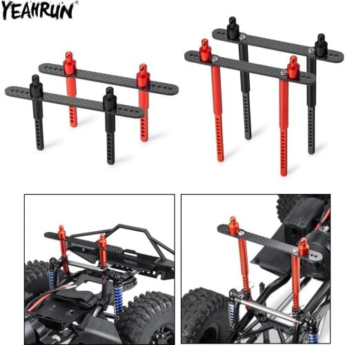 YEAHRUN Metal Alloy RC Car Shell Column Front Rear Body Post Mounts Holder For 1/10 Axial SCX10 II 90046 RC Crawler Car