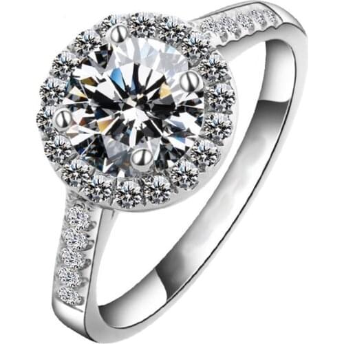 100% 925 Round Cut Ring Fine Jewelry Gifts