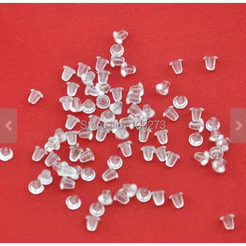 Transparent Earplugs Charm 100pcs Transparent Rubber Ear Plugs - DIY Accessory Jewelry Making