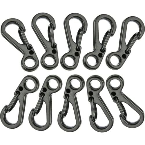 10Pcs Survival Hang Spring Clasp Outdoor Mini EDC Keychain Buckle Carabiner Hooks Tactical Clambing Survival Gear Tool