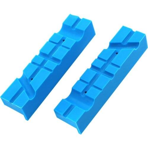 2pcs Magnetic Bench Vice Jaw Pad Multi-groove Mill Cutter Vise Holder Grips Bench Vise Accessories Protector