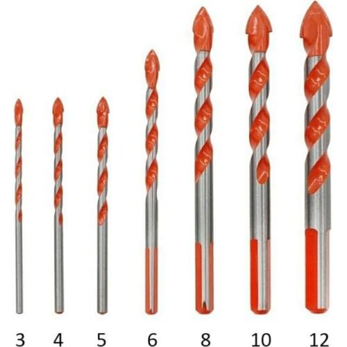 5/7PCS Electric Tools Diamond Drill Hammer Concrete Ceramic Tile Metal Drill Bit DIY Wall Hole Saw Drilling 3/4/5/6/8/10/12 mm