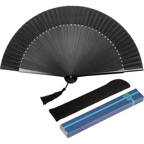 Bamboo Folding Fans Hand Held Elegant Carved Fan Gifts For Men Women The Birthday Party Taking Photos Or Dancing Attractive