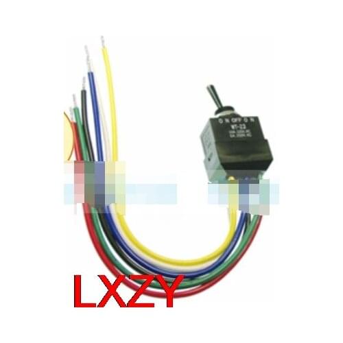 Free Shipping 2Pcs/Lot Wt23l WT-23AL DPST Three-Gear Two-Open and One-Closed Lead Rocker Switch