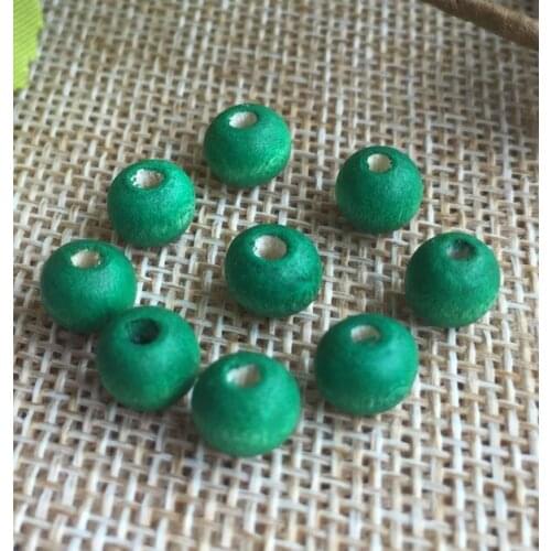 1000pcs/pack cheap 6*7mm wooden bead with rose scent , perfumed rosary beads, green color for religious rosario