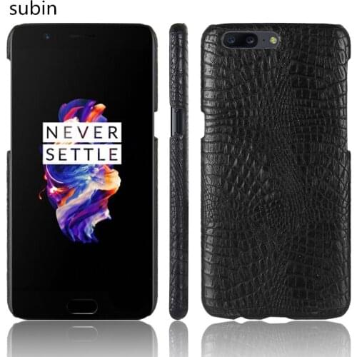Subin New arrival For OnePlus 5 Case 5.5 inches Luxury PU Leather Crocodile Skin Cover For OnePlus 5 One Plus 5 Phone Bag Cases