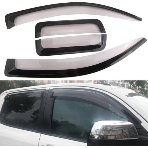 4Pcs/set Window Deflector Visor Vent Wind/Sun/Rain Guards Cover Trim Deocration For Tundra 2007-2016