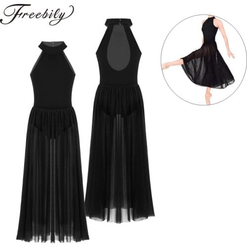 Kids Sleeveless Ballet Leotard Girls Ballet Tutu Maxi Dance Dress Ballroom Children Stage Contemporary Lyrical Dance Costumes