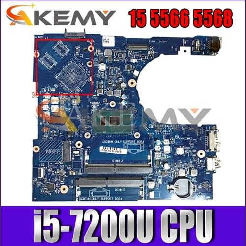 BAL60 LA-D871P Mainboard For DELL Inspiron 5468D 15 5566 5568 Laptop Motherboard CN-0P1MTV 0P1MTV P1MTV With i5-7200U 100% Test
