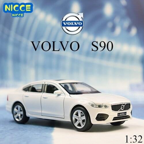 New 1:32 High Simulation Volvos S90 Diecast Models Car Metal Sound And Light Pull Back For Kids Gifts 6 Doors Can Be Opened Toy