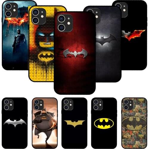 For iPhone 11 12 8 Plus Mini Pro X XR XS Max 4 5 7 6 6S 8 SE Phone Case Black Cover Funda Soft Waterproof Fashion Super hero