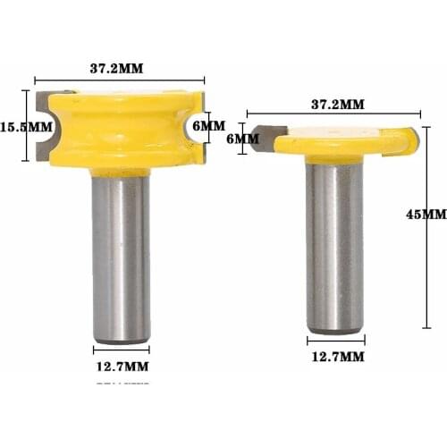 2 pcs 12mm 1/2" Shank Canoe Flute and Bead Router Bit Set Tungsten Cobalt Alloy for Wood Cutter Milling Cutter bits 03011
