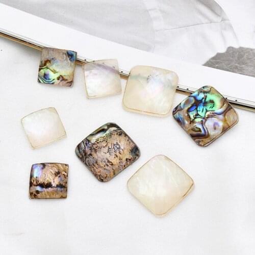 Natural Magic Color Abalone Shell Mirror Shell For DIY Hairpin Jewelry Handicraft Material Flat Back Resin Decorative Applique