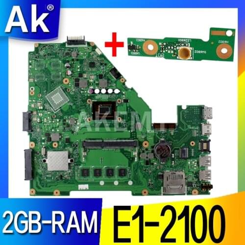 NEW!!! Laptop Motherboard For Asus X550C X550CC X550CL A550C K550C X550C Y581C X550CA Mainboard W/ E1-2100 2 cores 2GB-RAM