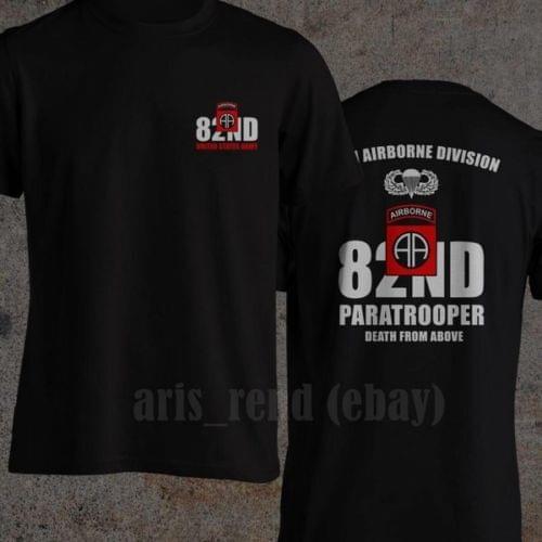 2Nd Airborne Division Us Army Paratrooper All American Death From Above New 2019 Fashion Men Summer Style Cool Tees Shirt