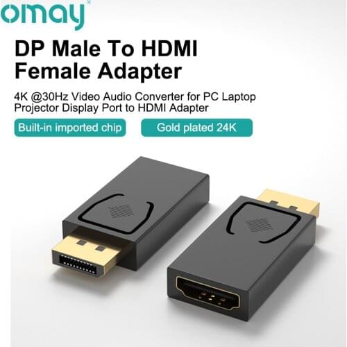 DP Male To HDMI-compatible Female Adapter Display Port HDMI-compatible Splitter HD TV Cable Adapter for TV Projector 4K@30Hz AUX