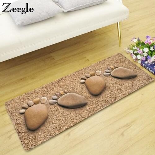 Zeegle Beach Floor Carpet Long Kitchen Carpets Welcome Mat Bathroom Doormat House Decor Rug for Living Room Anti-Slip Soft Mats
