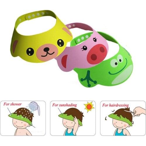 Newborn Baby Adjustable Hat Toddler Kids Shampoo Bathing Shower Cap Wash Hair Shield Direct Visor Caps Children Kids Care