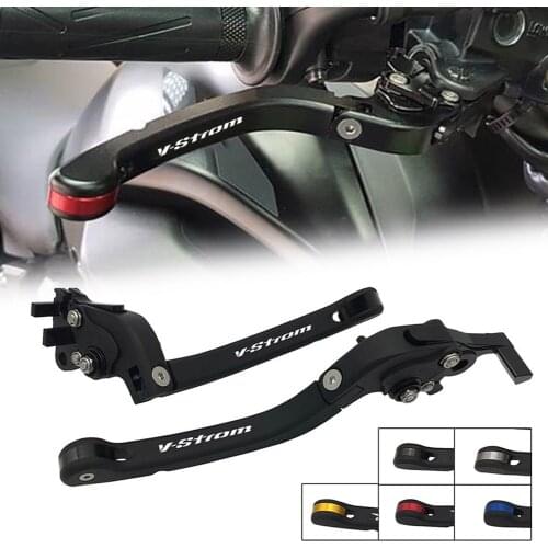 SEMSPEED For Suzuki DL650/V-STROM 2004-2009 2010 Motorcycle CNC Adjustable Foldable Brake Clutch Levers Handle Grips Accessories