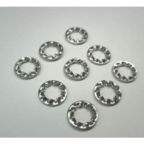 100pcs M3 M4 M5 M6 M8 SUS304 Stainless Steel Internal Toothed Shakeproof Washers Lock Washer
