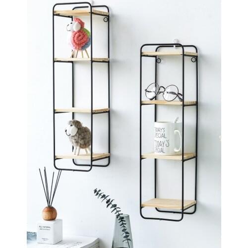 Nordic Wall-Mounted Storage Rack Wall Hanging Decoration Living Room Pendant Shelf Porch Room Small Ornaments Stand