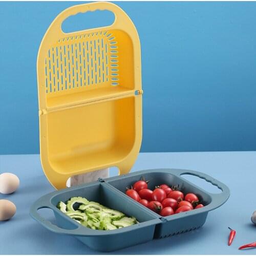 Wonderlife Collapsible asphalt basket kitchen household fruit bowl water filter multifunctional plastic asphalt sieve basin