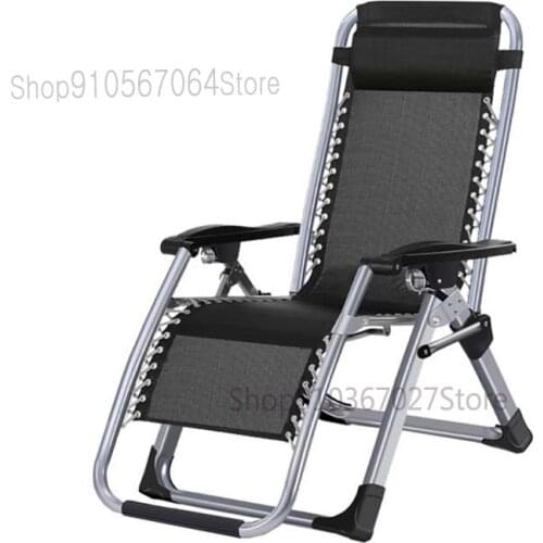 Reclining Chair Folding Office Lunch Chair Summer Old Peoples Home Nap Bed Reinforced Pregnant Womens Chair Portable Beach Cha