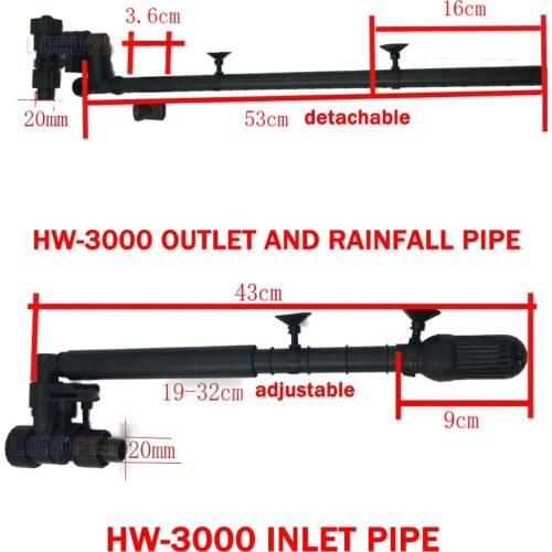 Sunsun inlet outlet rainfall pipe aquarium external filter accessories dia 20mm original part for fish tank hw-3000 canister