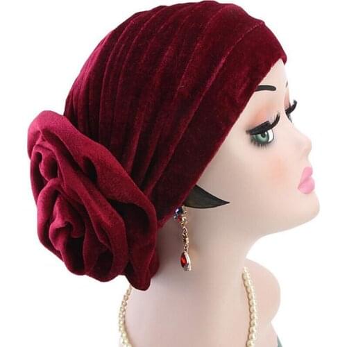 Women Head Caps Hats Hijabs Bonnet Islamic Cover Turbans Plain Corduroy Floral Muslim Inner Skullcap