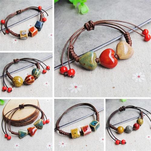 Women/Mens Lovers Ceramics Beaded Fancy Jewelry Brace lace Fashion Bracelets