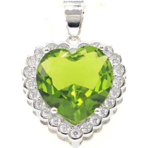 46x39mm Anniversary Star Shape Created White Bright Cubic Zircon For Womans Eye Catching Silver Pendant