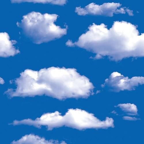 3D Blue Sky White Clouds Wall Sticker For Kids Baby Room Ceiling Roof Art Mural Home Decor Self-adhesive Floor Wall Decor Poster