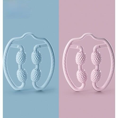 Yoga Accessories Round Clamp Calf Massager Relaxed Stovepipe Roller Stick Yoga Four-wheel Massager Ring Leg Clamp Home