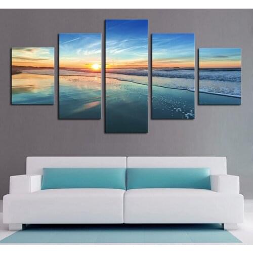 Diamond Painting Sunset waves landscape 5 Piece Diy Full Square Round Drill Diamond Embroidery 3D Mosaic Needlework Decor AA2448