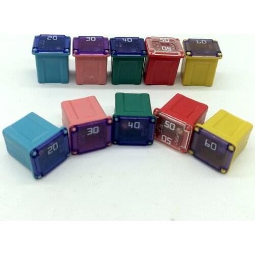 LPJ Rectangle Small Type Auto Fuse 5 Model 10pcs 20A 30A 40A 50A 60a For Japan Car
