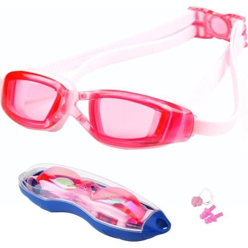 Colorful Adjustable Children Kids Waterproof Silicone Anti Fog UV Shield Swimming Glasses Goggles Eyewear Eyeglasses with Box