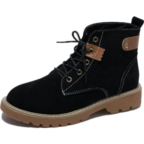 LCIZRONG 2019 Vintage Women Ankle Boots Classic Winter Warm Woman Winter Boots Female Snow Non-slip Lace-Up Warm Shoes