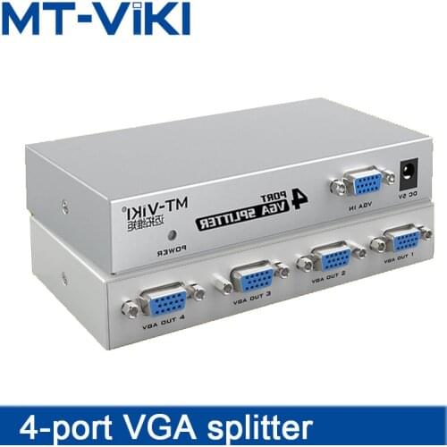 MT-VIKI 4Port VGA Splitter One in four out One host four monitors HD video computer monitor splitter MT-1504