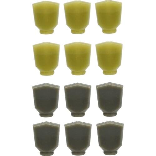 Set of 6 Plastic Wood Guitars Tuning Pegs Machine Heads Handle Knobs Caps Buttons DIY