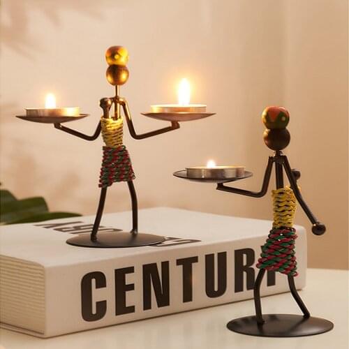 PGY Decorative Wrought Iron Candlesticks