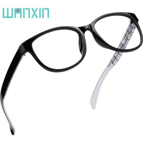 WANXIN Plastic Blue Light Blocking Glasses,Luxury Reading Glass,Transparent Lens,Reduce Headaches&Eyestrain