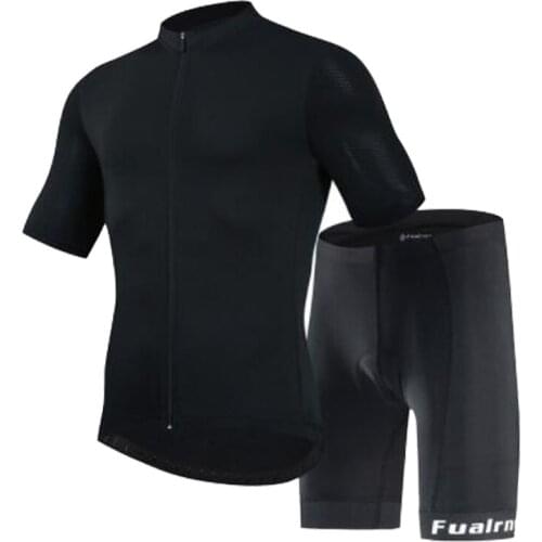 Fualrny Pro Cycling Set Black Summer MTB Bike Clothing Pro Bicycle Jersey Sportswear Maillot Ropa Ciclismo Cycling Jersey Set
