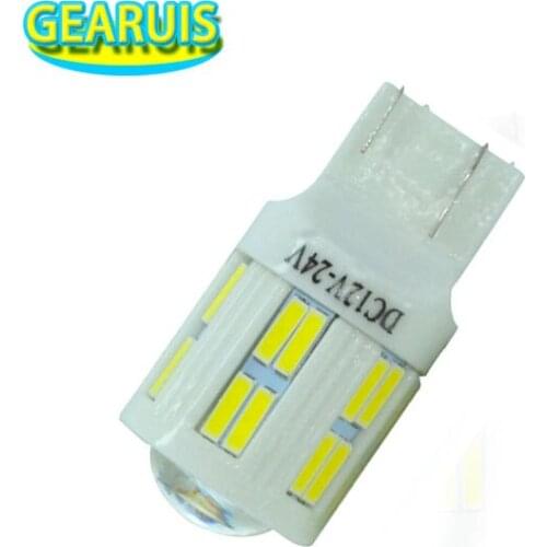 1pcs Brighter T20 W21/5W 7443 7444NA Ceramic Lens 28 SMD 7020 LED 230MA LED Bulbs For tail Lights Brake Lights Brilliant Red