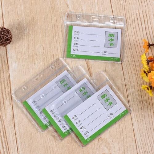 10 PCS PVC Bus Card Set Card Holder Bags Transparent Waterproof Clear Bank Credit Card Pouch PVC Women Men ID Card Badge Bag