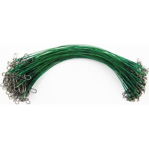 100pcs Anti Bite steel Wire Fishing Leader Braided Nylon Coated fishing Rigs line leading for fishing accessories