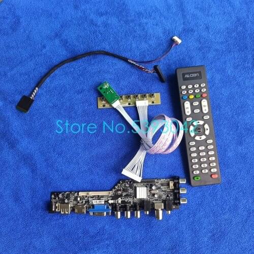 1366*768 40-Pin universal display drive board kit For HB140WX1/HB140WXA/HT140WXB/NT140WHM LVDS USB VGA AV digital DVB 3663